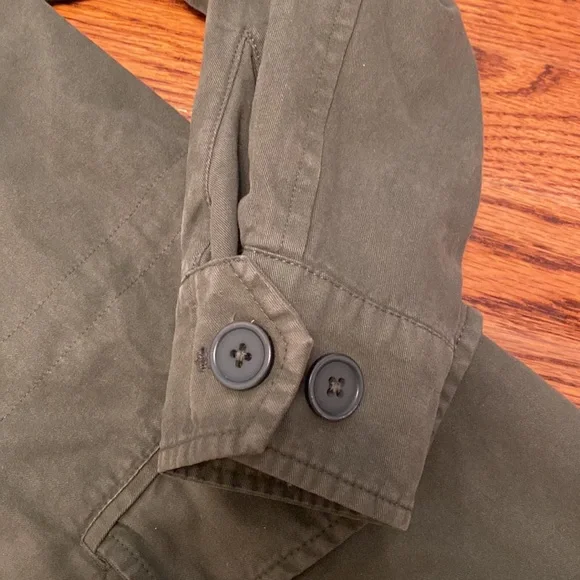 BB Dakota Tawny Stud Trim Olive Green Army Utility Cargo Jacket Military - Picture 7 of 16